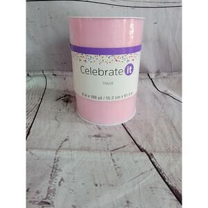 Celebrate It Light Pink Tulle 6in X 100 Yards New